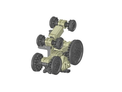 scale wall-e track drive marksworld movie pixar robot tracks walle 3d print model - Mito3D
