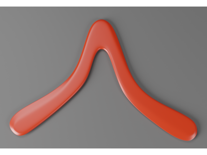 fuzzy-inspired 3d printable boomerang lapjoint 3d print model - Mito3D