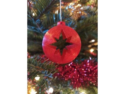christmas ball ornament star mathieu bzh boule noel decoration tree 3d print model - Mito3D