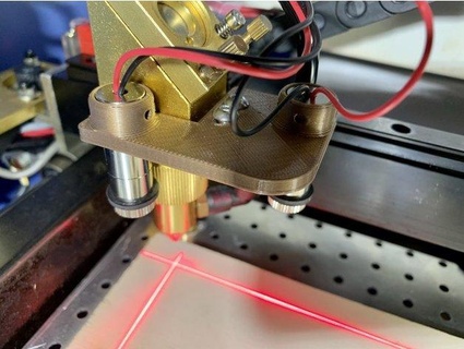nuage LED aiguille baroudeur concentrer k40 laser cible 3d print model - Mito3D