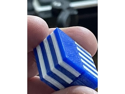 dual colour print test cube delibelli 3d print model - Mito3D