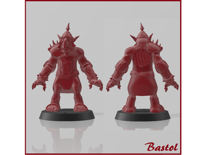blood bowl troll 1 bastol big guy bloodbowl fantasy football goblin miniature 3d print model - Mito3D
