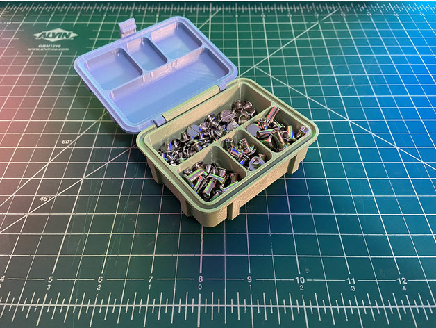 4 compartment rugged storage box thesamenametwice 3D print model - Mito3D