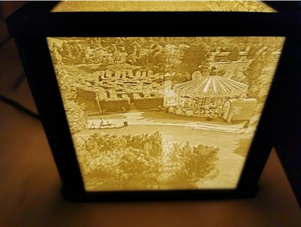 lithophane lamp screwable retede birthday decoration foto gift light stand valentines day 3d print model - Mito3D