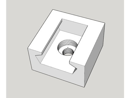 Clip Schraube Bolzen Loch Filament leiten inbegriffen Mehrwertsteuer Freak 3d print model - Mito3D