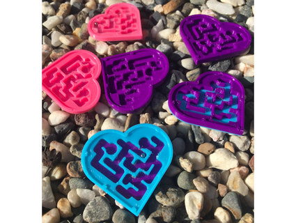 Labirinto lareira moebio coração labirinto enigma 3d print model - Mito3D