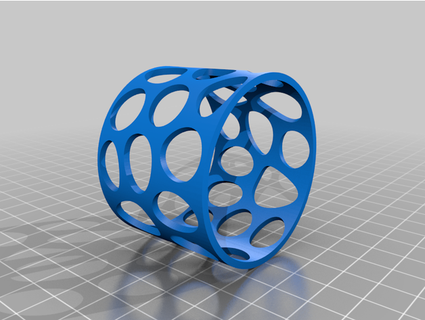 Voronoi desenli silindir gogluzacek 3d print model - Mito3D