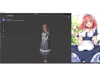 miku Nakano Maid Outfit Inbegriff Fünflinge Doktorzath Meerjungfrau 3d print model - Mito3D