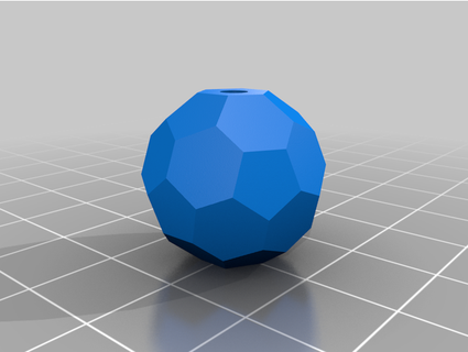 hexagonal sphere midnight blonde multifacette 3d print model - Mito3D