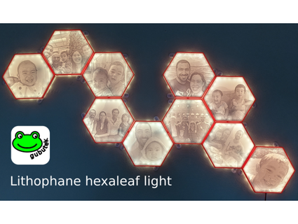litofania hexaleaf guidato pannello intestino luce nanoleaf 3d print model - Mito3D