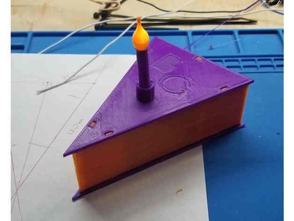 parpadeando cumpleaños pastel tictac 3d print model - Mito3D
