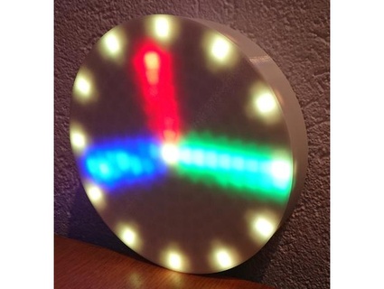 241 led ring clock mijnzeezicht wall 3d print model - Mito3D