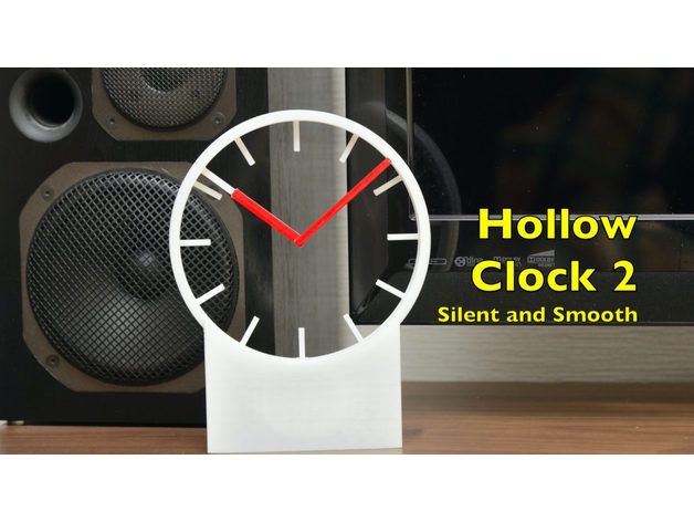 hollow clock 2 - silent smooth shiura 3D print model - Mito3D