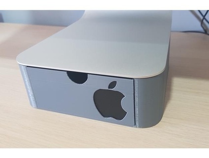 6 cm imac stand whith drawer 215 inch fjamuedo 3d print model - Mito3D