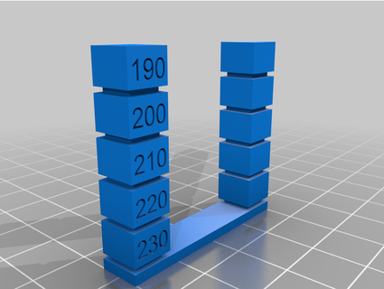 temperature stringing calibration blocks 190-230 mervindelfin 3d print model - Mito3D