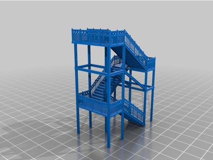 scale iron staircase pisimdev 3d print model - Mito3D