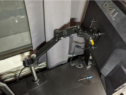 ergotron lx amazon basics dual monitor arm extension pole adapter eric-anastas mount 3d print model - Mito3D