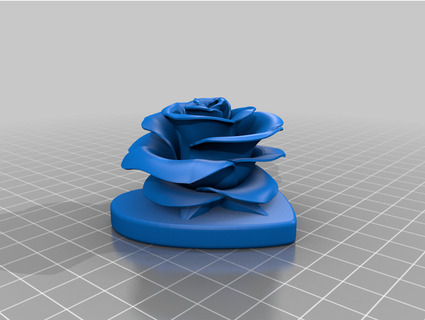 Rose Herz ryncawdor Herz Rose 3d print model - Mito3D