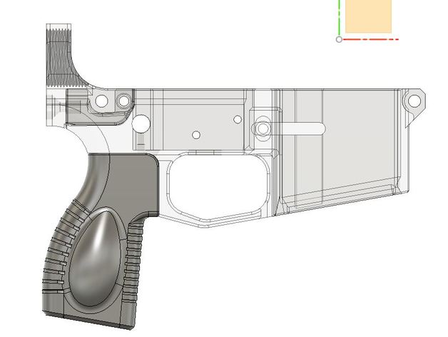 ar pistol grip 5 deg stubby & chubby patch1995 ar15 3D print model - Mito3D