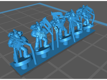 galactic crusaders - remix warmaster's farmers 6-8mm korgaan epic30k epic40k epic scale space marine 3d print model - Mito3D