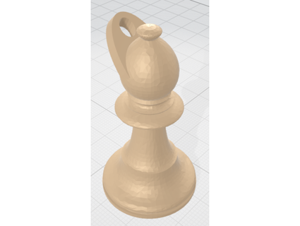 bishop chess piece isaac7437 keyring keychain keychains keyrings remix 3d print model - Mito3D
