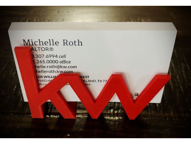 Keller Williams kw Entreprise carte titulaire soutien ryanroth 3D print model - Mito3D