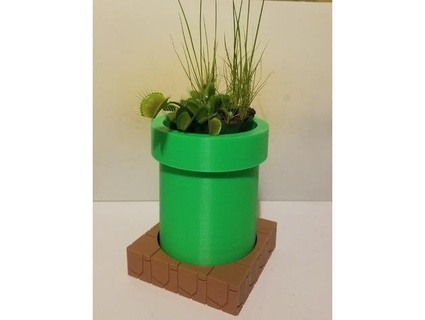 mario mouche prendre piège plante pot lucascad65 3d print model - Mito3D