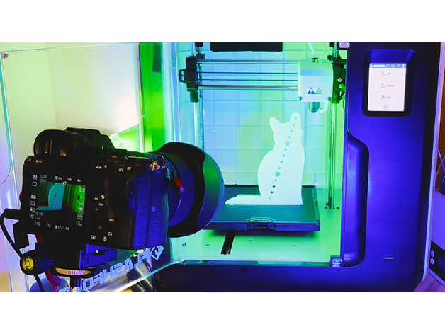 cat height scale 150mm focusing & adjusting angle view kakerunekobeya 3d printer timelapse 3D print model - Mito3D