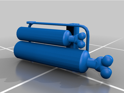 oxy acétylène cylindres échelle pisimdev 3d print model - Mito3D