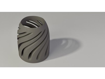 spiral intersection 2 steedmaker abstract art scuplture 3d print model - Mito3D