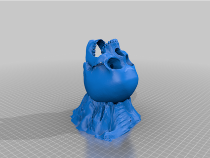 encens crâne volcan diarchétype titulaire soutien remix 3d print model - Mito3D