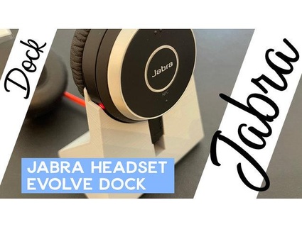 jabra headset evolve dock stand beseco 3d print model - Mito3D