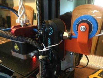 btt filament sensor bracket guide upgraded metal extruder head fluby 3d print model - Mito3D