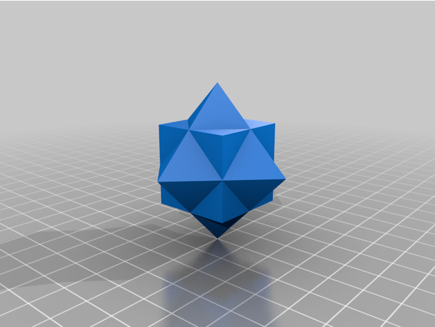 Oktaeder Würfel ardvarkmadman geometrisch Mathematik platonisch solide 3D print model - Mito3D