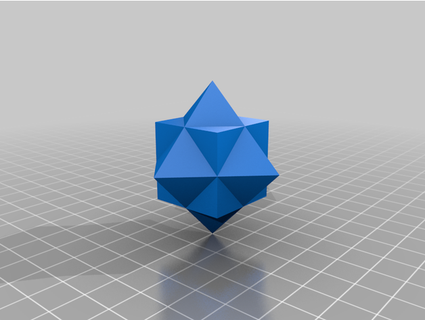 octaèdre cube ardvarkmadman géométrique math platonique solide 3d print model - Mito3D