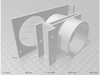 4 pollice polvere collezione esplosione cancello isukennedy collettore lavorazione legno 3d print model - Mito3D