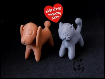 perro gato miniaturas c47 3d animal caridad dibujo figurilla niños kot miniatura Moviente pasteles juguete 3d print model - Mito3D