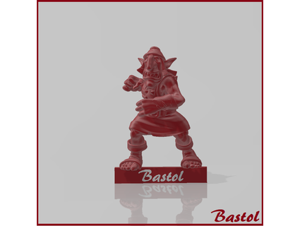 blood bowl goblin 6 bastol bloodbowl fantasy football miniature troll 3d print model - Mito3D