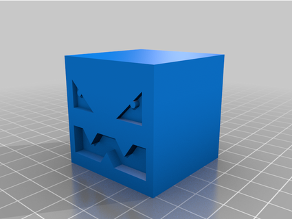 geometry dash cube buttman 3d print model - Mito3D