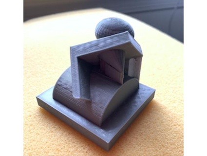 elegante geometria escultura abadia 3d print model - Mito3D