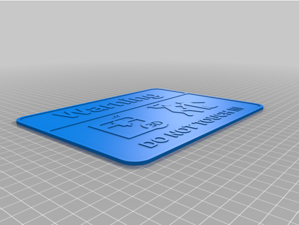 advertencia 3d impresión acción pascal0815 3d print model - Mito3D