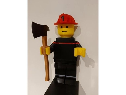 lego toilet pompier firefighter dardagnan 3d print model - Mito3D