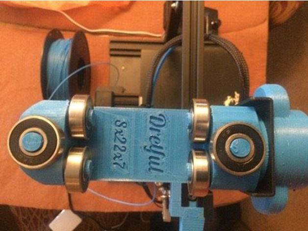 6 bearing spool holder fluby ender 3 filament 3D print model - Mito3D