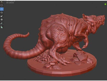 Plaga rata entoncesurge dnd miniatura mazmorras dragones monstruo pionero 3d print model - Mito3D