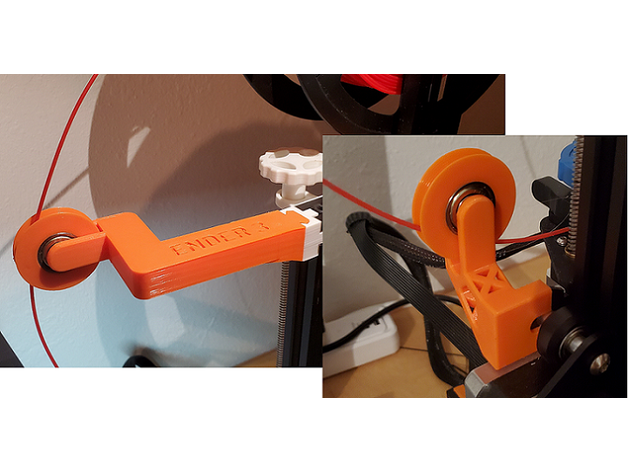vidasız iplik kılavuz ender 3 profesyonel v2 theviraldiy 608 rulman top Creality ender3 filboyt vidalar destek destekler gerekli araçlar kaykay 3D print model - Mito3D