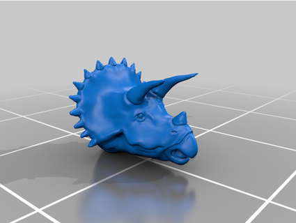 triceratops cabeza dot kit dinosaurio 3d print model - Mito3D