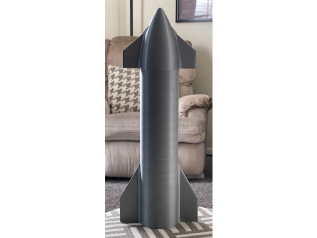 starship prototype sn8 - 1 100 scale jlew715 rocket sn10 sn11 sn9 spaceship spacex 3D print model - Mito3D