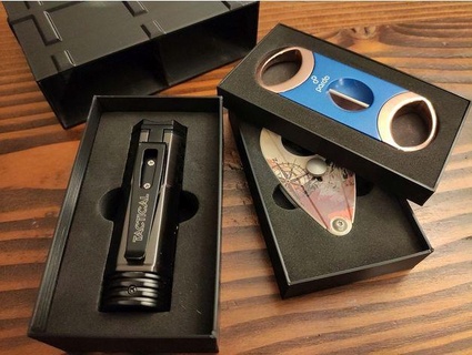 cigarro cortador encendedor accesorio almacenamiento bandeja caddie marrón hikari 3d print model - Mito3D