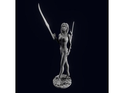 bloodrayne statuette sla printer nvjob action figure game nicholas veselov 3d print model - Mito3D