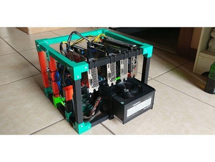 bitcube crypto mining rig ender 3 friendly fully 3d printed flyingjunkies 20x20 amd bitcoin miner cryptocurrency ethereum gpu nvidia psu 3d print model - Mito3D